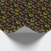 Kürbislaterne Pumpkin Face Geschenkpapier (Ecke)