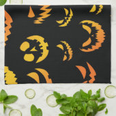 Kürbislaterne Pumpkin Face Geschirrtuch (Gefaltet)