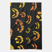 Kürbislaterne Pumpkin Face Geschirrtuch (Vertikal)