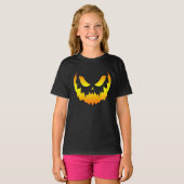 Kürbislaterne Pumpkin Face Gradient T-Shirt (Vorne ganz)