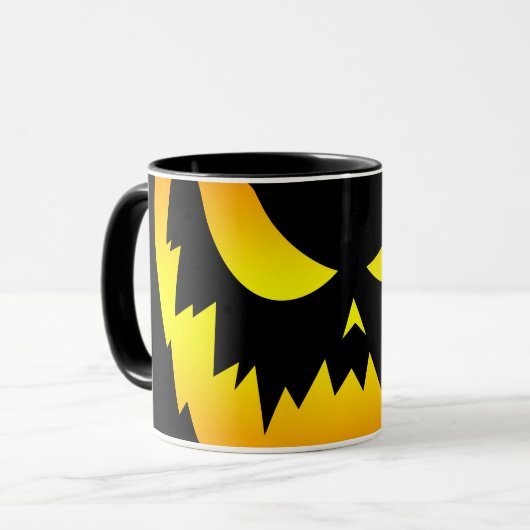 Kürbislaterne Pumpkin Face Gradient Tasse (Vorderseite Links)