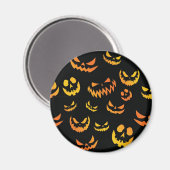 Kürbislaterne Pumpkin Face Magnet (Vorderseite/Rückseite)