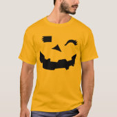Kürbislaterne Pumpkin Face Orange Halloween T-Shirt (Vorderseite)