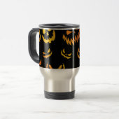 Kürbislaterne Pumpkin Face Reisebecher (Vorderseite Links)