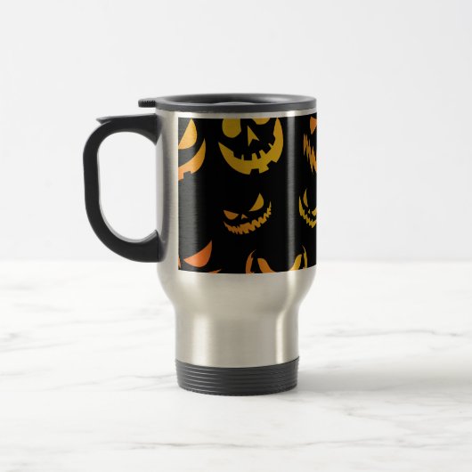 Kürbislaterne Pumpkin Face Reisebecher (Links)