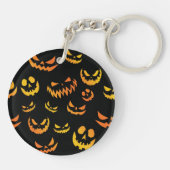 Kürbislaterne Pumpkin Face Schlüsselanhänger (Rückseite)