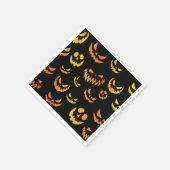 Kürbislaterne Pumpkin Face Serviette (Ecke)