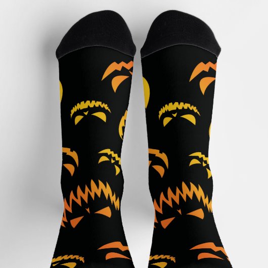 Kürbislaterne Pumpkin Face Socken (Oben)