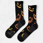 Kürbislaterne Pumpkin Face Socken (Links)