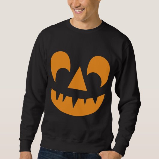 Kürbislaterne Pumpkin Face Sweatshirt (Vorderseite)