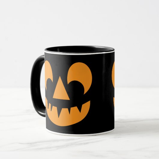 Kürbislaterne Pumpkin Face Tasse (Vorderseite Links)