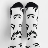 Kürbislaterne Pumpkin Gesicht Schwarz-Weiß Socken (Oben)