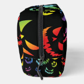 Kürbislaterne Pumpkin Gesicht Schwarz-Weiß Waschbeutel (Rechts)