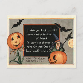 Kürbislaterne Pumpkin Hexenkuchen Postkarte