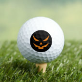 Kürbislaterne Pumpkin Orange & Black Halloween Golfball (Insitu T-Shirt)