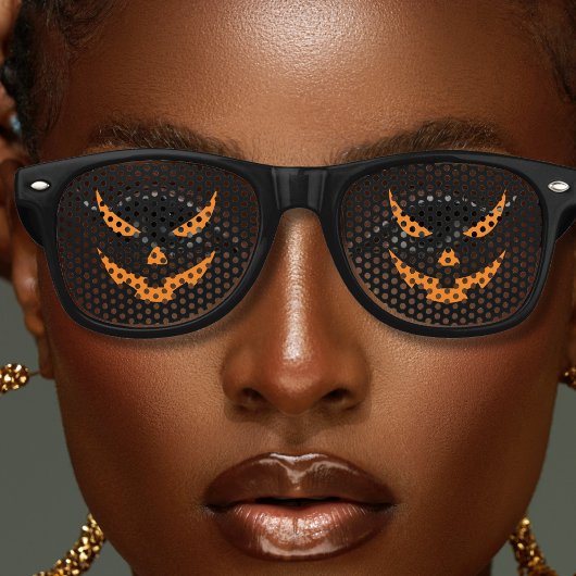 Kürbislaterne Pumpkin Orange & Black Halloween Partybrille