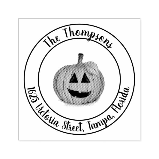 Kürbislaterne Pumpkin Patch Rubber Briefmarke Gummistempel (Prägung)
