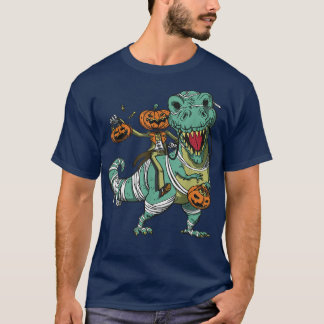 Kürbislaterne Riding Mummy Dinosaur T re Hallowee T-Shirt