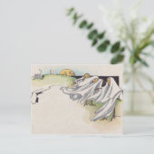 Kürbislaterne Scarecrow Friedhof Postkarte (Stehend Vorderseite)