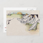 Kürbislaterne Scarecrow Friedhof Postkarte (Vorne/Hinten)