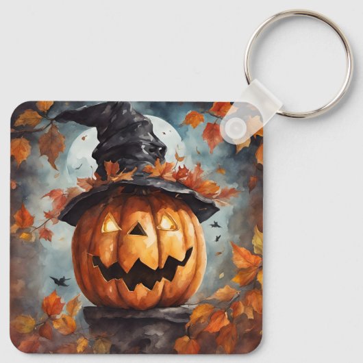 Kürbislaterne Schlüsselanhänger (Rückseite)