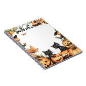 Kürbislaterne, Schwarze Katzen und Scarecrow Notizblock (Rechte Seite)