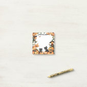 Kürbislaterne, Schwarze Katzen und Scarecrow Post-it Klebezettel (Auf Schreibtisch)