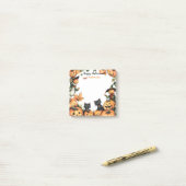 Kürbislaterne, Schwarze Katzen und Scarecrow Post-it Klebezettel (Auf Schreibtisch)