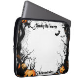 Kürbislaterne Spooky Halloween Laptopschutzhülle (Vorne Rechts)