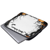 Kürbislaterne Spooky Halloween Laptopschutzhülle (Vorne Knopf)