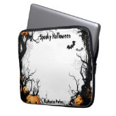 Kürbislaterne Spooky Halloween Laptopschutzhülle (Vorderseite Links)