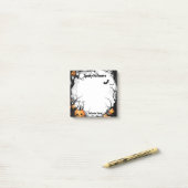 Kürbislaterne Spooky Halloween Post-it Klebezettel (Auf Schreibtisch)