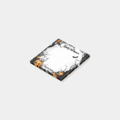 Kürbislaterne Spooky Halloween Post-it Klebezettel (angewinkelt)