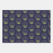 Kürbislaterne Spooky Pumpkin Halloween Black Geschenkpapier Set (Vorderseite 2)