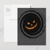 Kürbislaterne Swirl Postkarte (Vorne/Hinten)