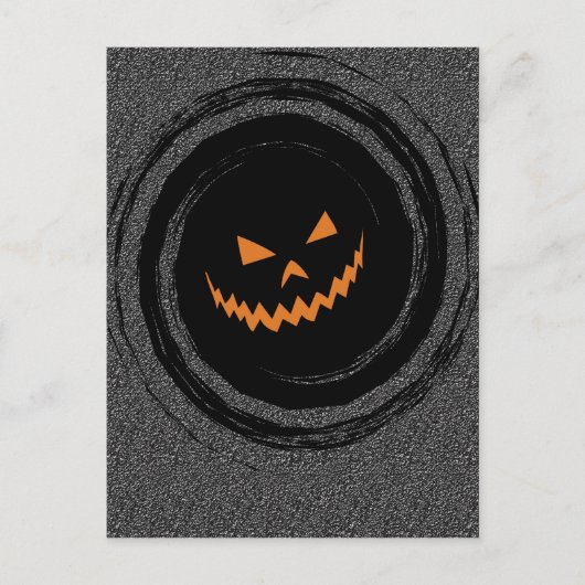 Kürbislaterne Swirl Postkarte (Vorderseite)