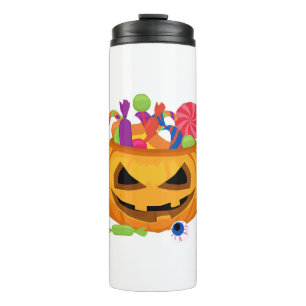 Kürbislaterne Thermosbecher