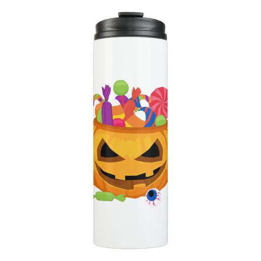 Kürbislaterne Thermosbecher (Vorderseite)