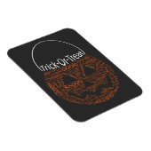 Kürbislaterne-Typografie-Orange Magnet (Rechte Seite)
