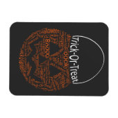 Kürbislaterne-Typografie-Orange Magnet (Horizontal)