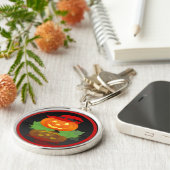 Kürbislaterne und sein Nachdenken - Schlüsselanhänger (Seite)