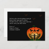 Kürbislaterne-und Vogelscheuche-Halloween-Party Einladung (Vorne/Hinten)