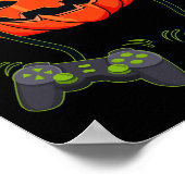 Kürbislaterne Video Gamer Controller Halloween B Poster (Ecke)