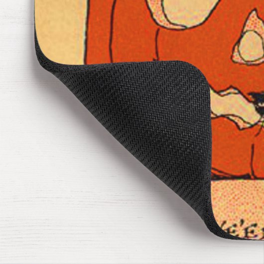 Kürbislaterne Vintages Halloween Mousepad (Ecke)