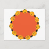 Kürbislaterne Wreath Postkarte (Vorderseite)