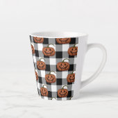 Kürbislaternen auf Buffalo Karo, Halloween Milchtasse (Rechts)
