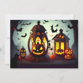 Kürbislaternen Halloween-Party Einladung (Rückseite)