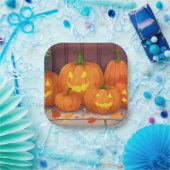 Kürbislaternen Halloween-Party Pappteller (Party)