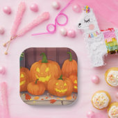 Kürbislaternen Halloween-Party Pappteller (Party)