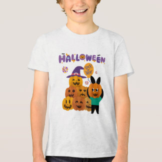 Kürbislaternen Kids Halloween Tri-Blend Shirt